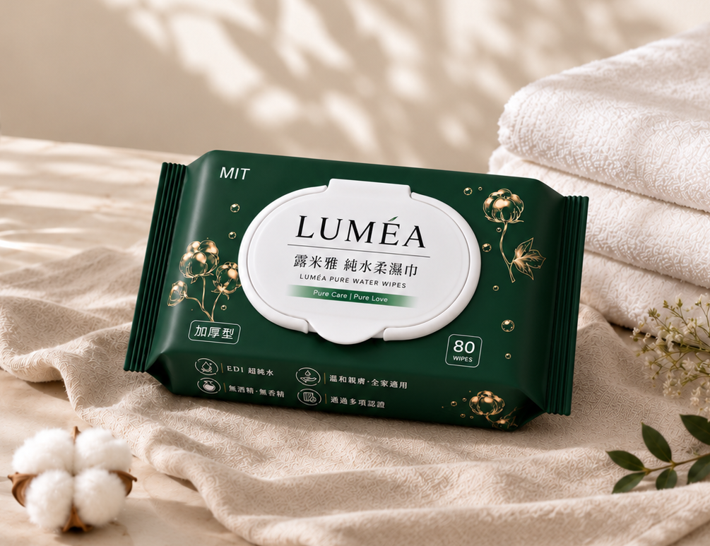LUMÉA PURE｜露米雅 純水柔濕巾情境產品圖