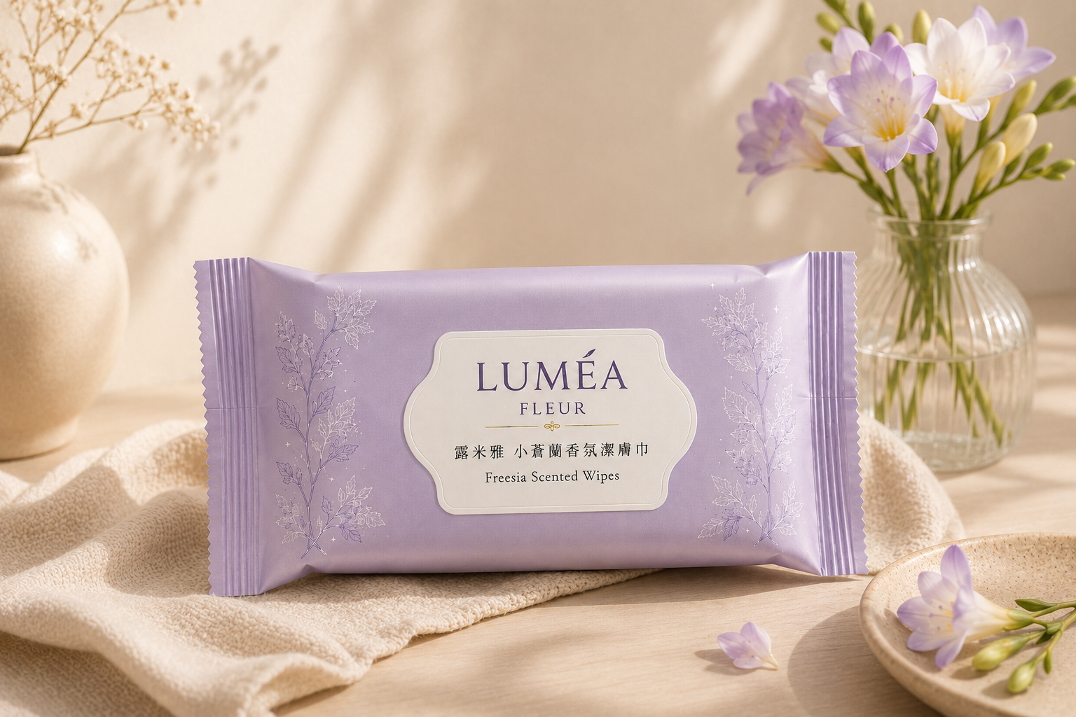 LUMÉA FLEUR 露米雅 小蒼蘭柔濕巾產品圖